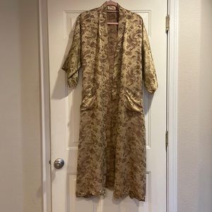 LONGEVITY HANGZHOU China golden color robe.